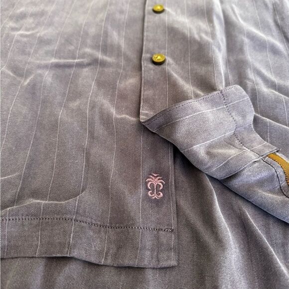 Tommy Bahama Men's Blue Short Sleeve Shirt - Picture 5 of 6